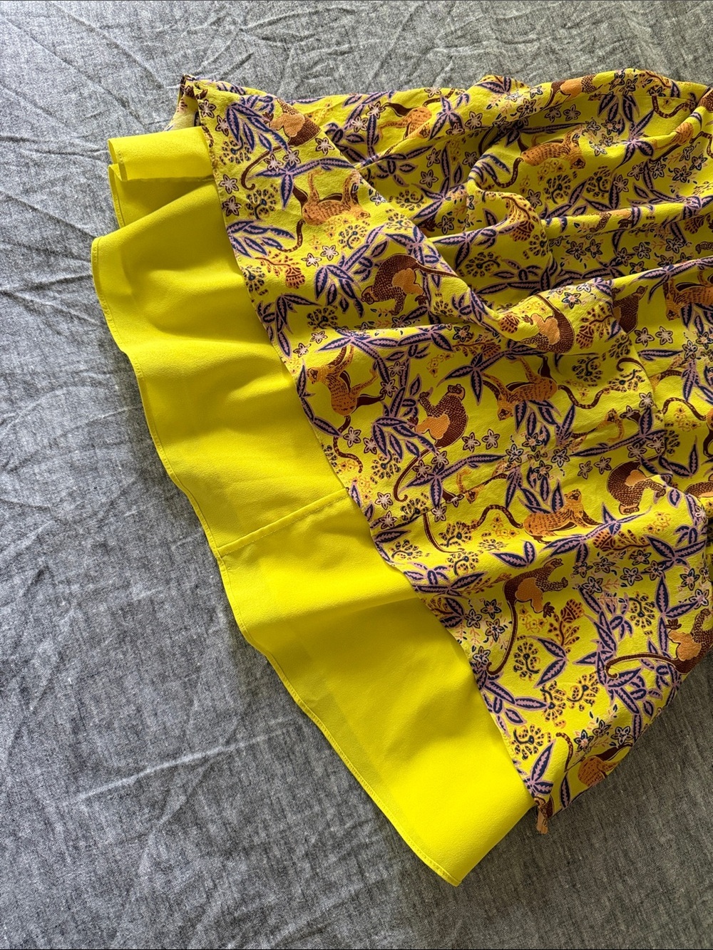 Saloni Bianca Silk Maxi Dress - Yellow Purple Boho Floral Print - Size 12 - Picture 9 of 12